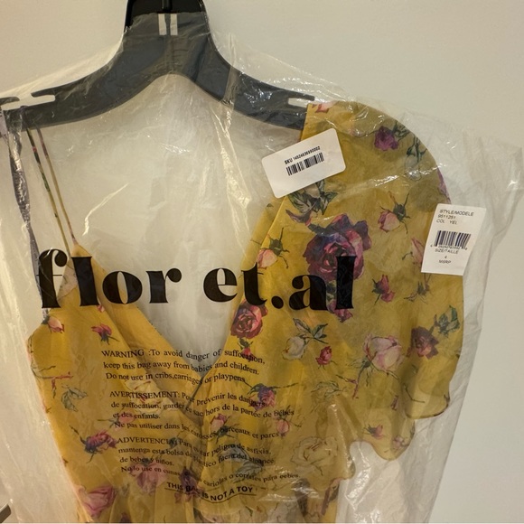 FLOR ET AL Melissa Rosebud Tiered Ruffle Gown 4 - Picture 4 of 5